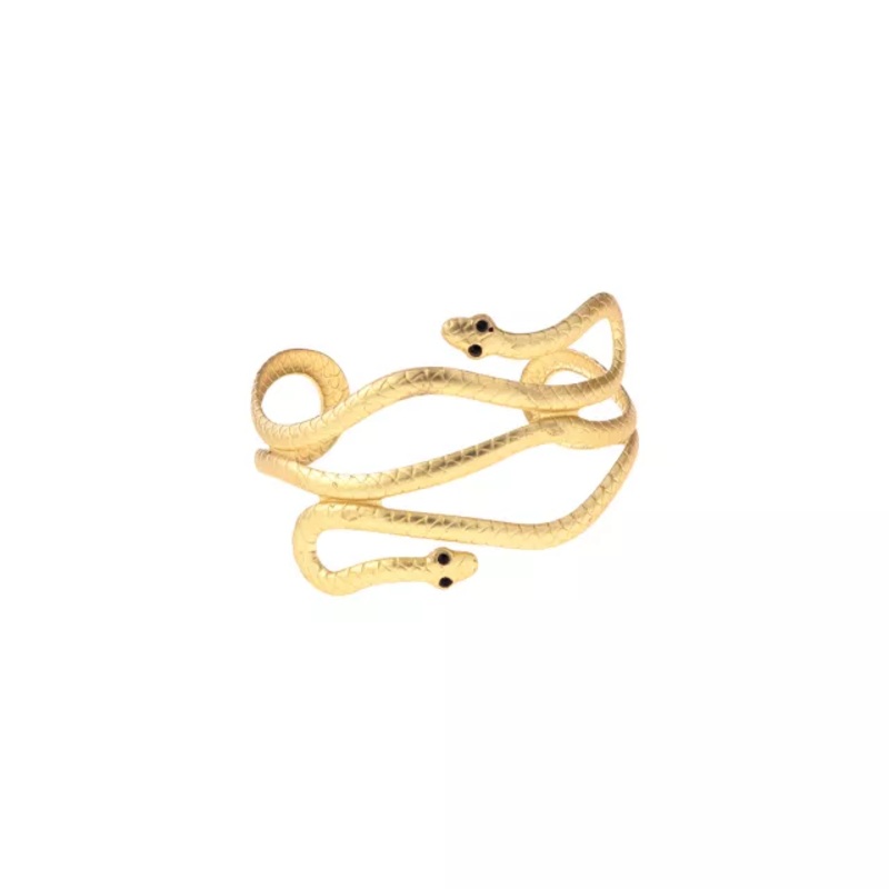 Goldtone Snake Cuff Bracelet GOLD ONE SIZE FITS MOST