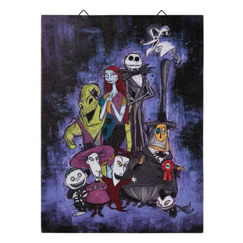 Jack Skellington and Sally Canvas - The Nightmare Before Christmas MULTI-COLOR 16 INCH