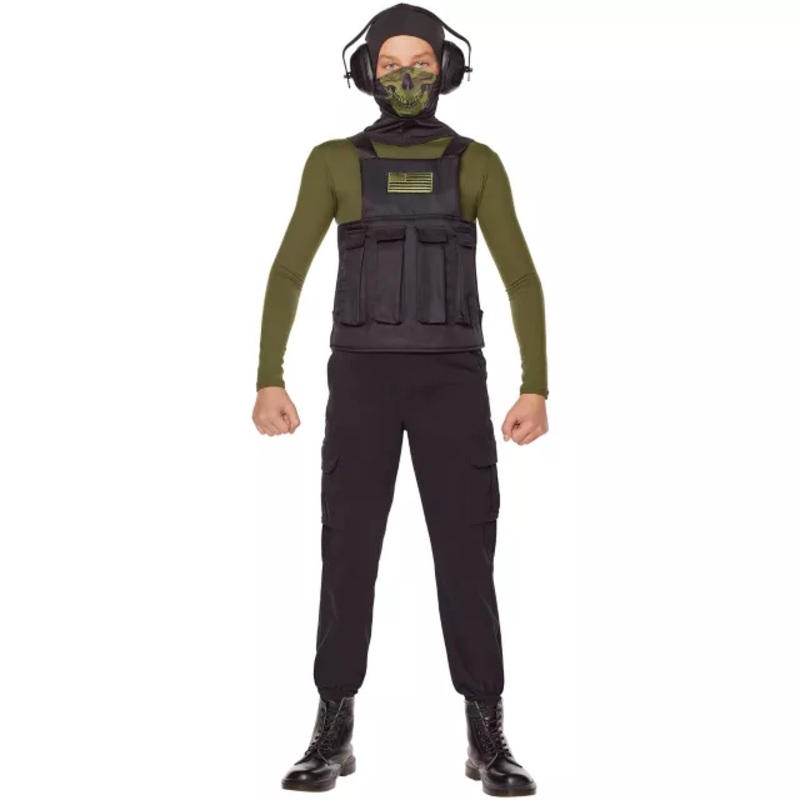 Kids Army Costume Kit CAMOUFLAGE BOYS S/M