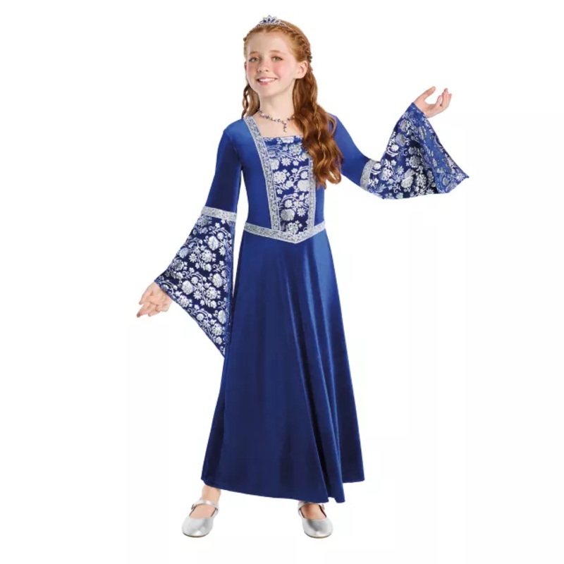 Kids Blue Medieval Dress Costume BLUE CHILD SMALL