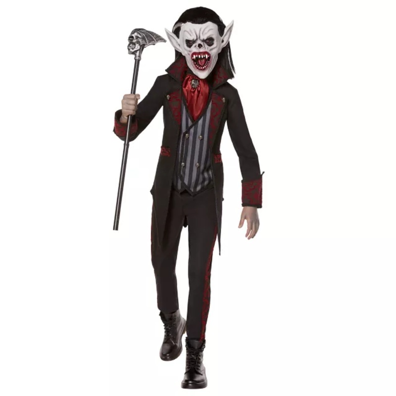 Kids Gothic Vampire Costume BLACK CHILD SMALL