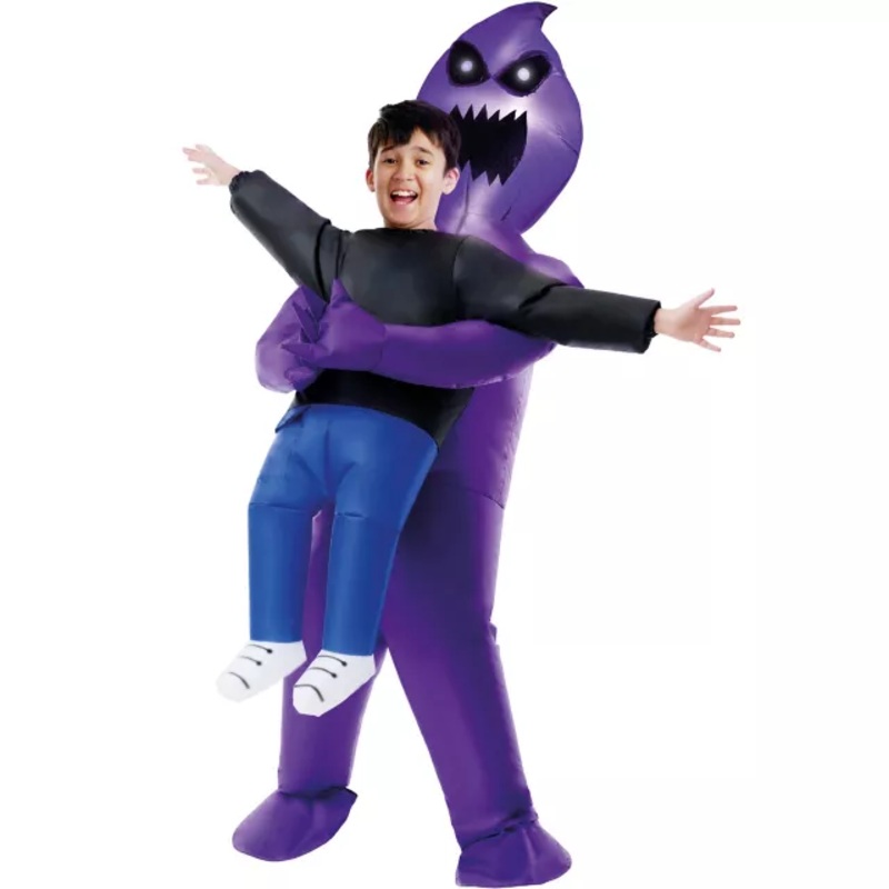 Kids Light-Up Purple Ghoul Pick-Me-Up Inflatable Costume PURPLE CHILD ONE SIZE
