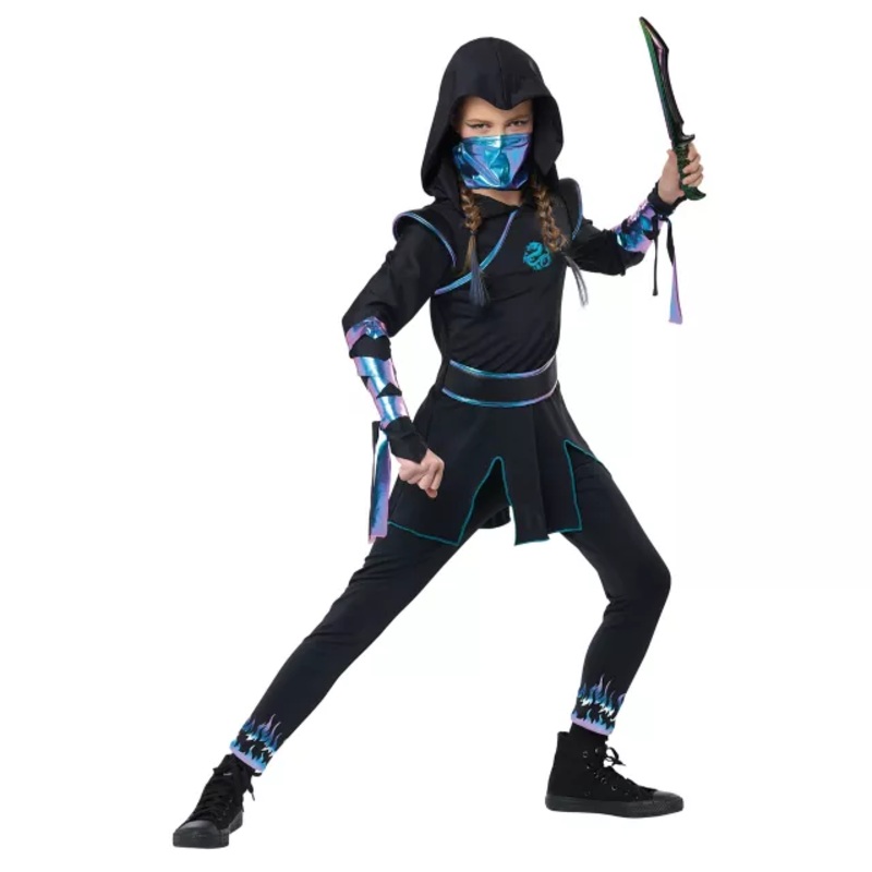 Kids Nightfire Ninja Costume BLACK CHILD SMALL