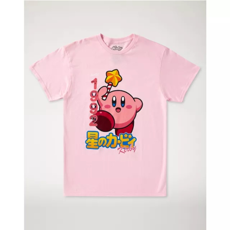 Kirby Star Wand T Shirt PINK ADULT SMALL
