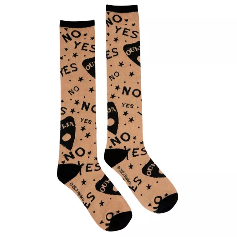 Ouija Knee High Socks BLACK AND TAN ONE SIZE FITS MOST