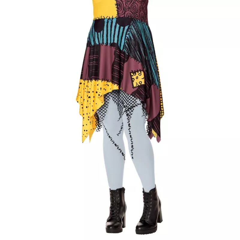 Stitched Sally Tights - The Nightmare Before Christmas LIGHT BLUE PLUS SIZE