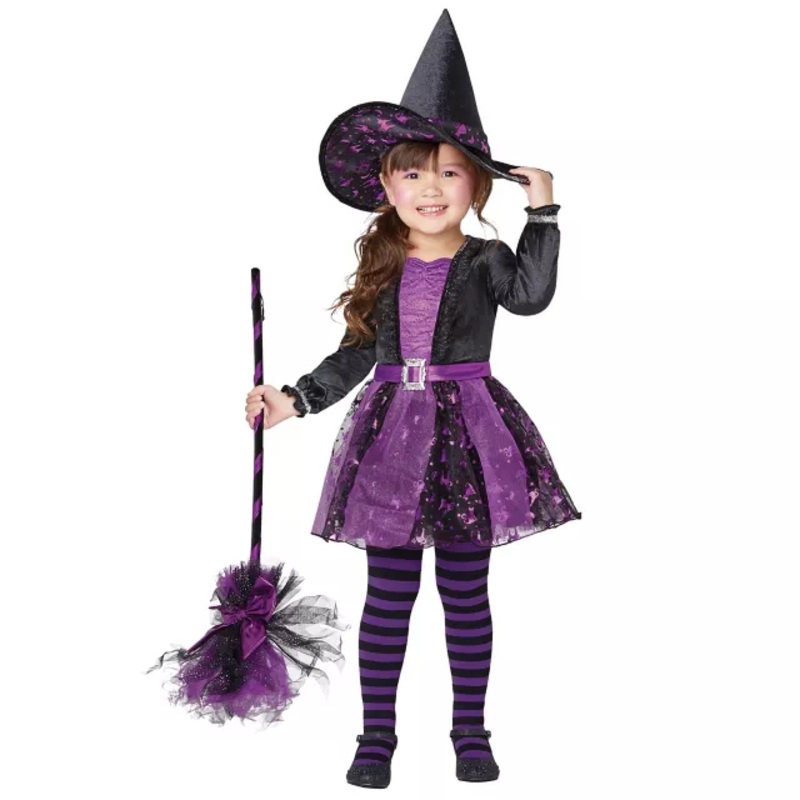 Toddler Fancy Witch Costume BLACK AND PURPLE 2T