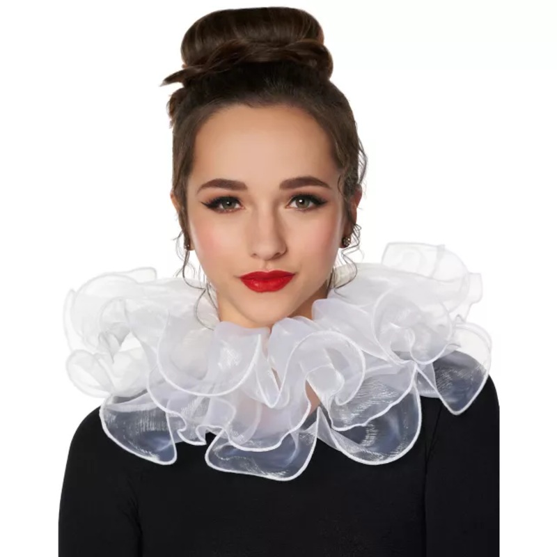White Ruffle Collar WHITE ONE SIZE FITS MOST