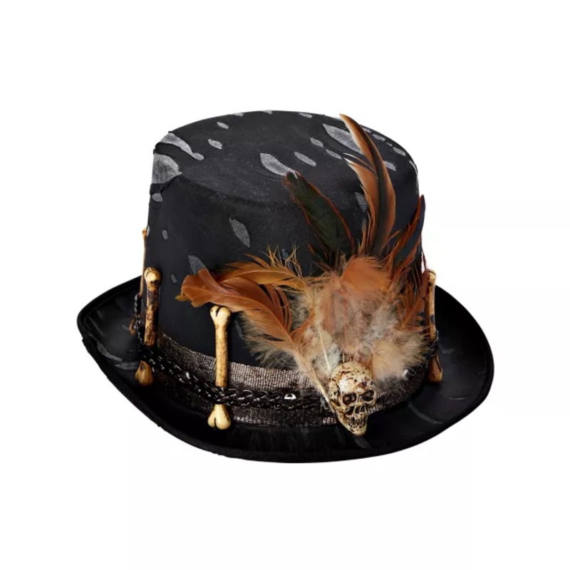 Witch Doctor Top Hat Deluxe MULTI-COLOR ONE SIZE FITS MOST
