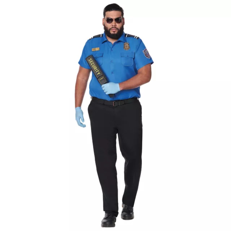 Adult Airport Security Plus Size Costume BLUE PLUS SIZE