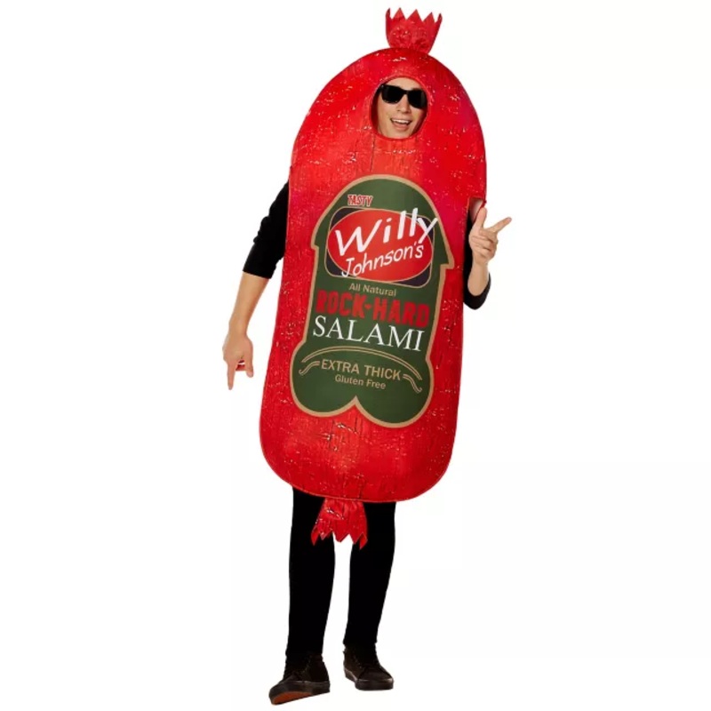 Adult Hard Salami Costume RED ONE SIZE FITS MOST