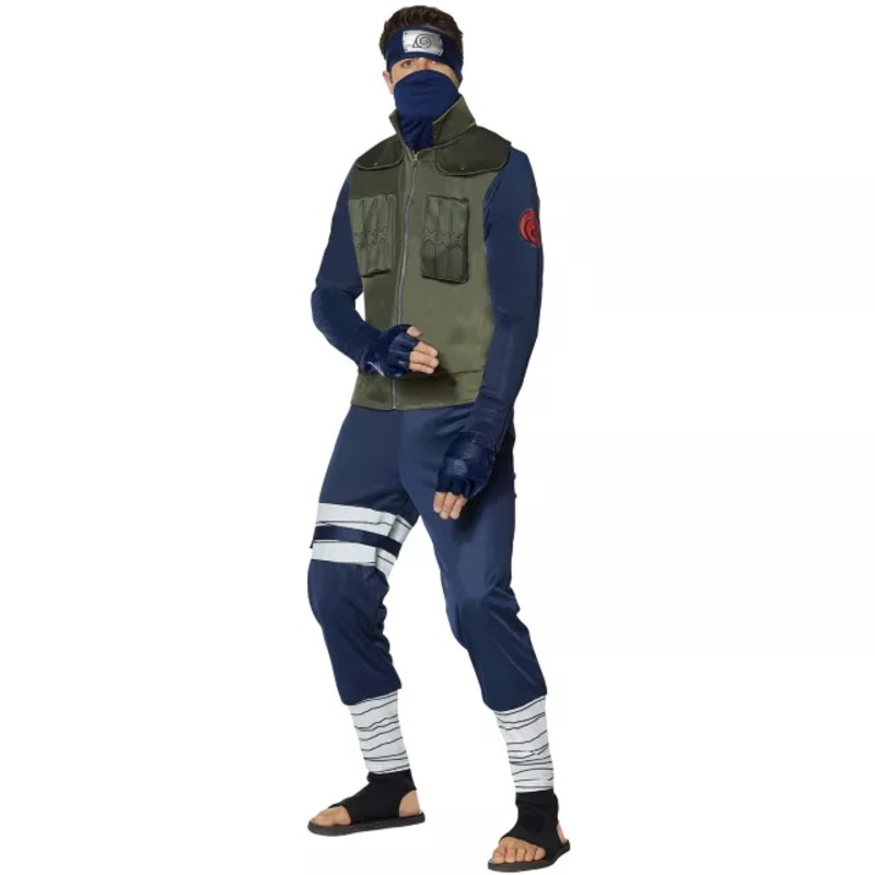 Adult Kakashi Costume - Naruto Shippuden BLUE ADULT SMALL