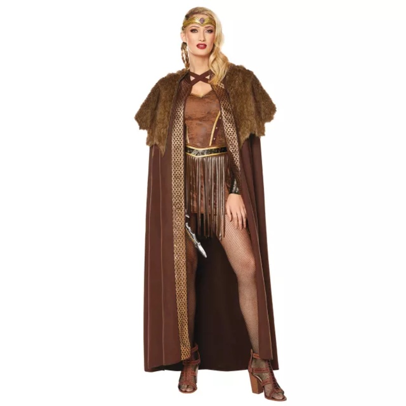 Adult Viking Cape BROWN ONE SIZE FITS MOST
