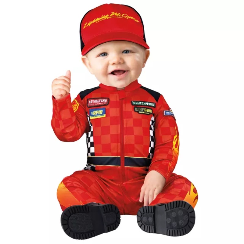 Baby Pit Crew Jumpsuit Costume - Cars RED 0 TO 6 MONTHS