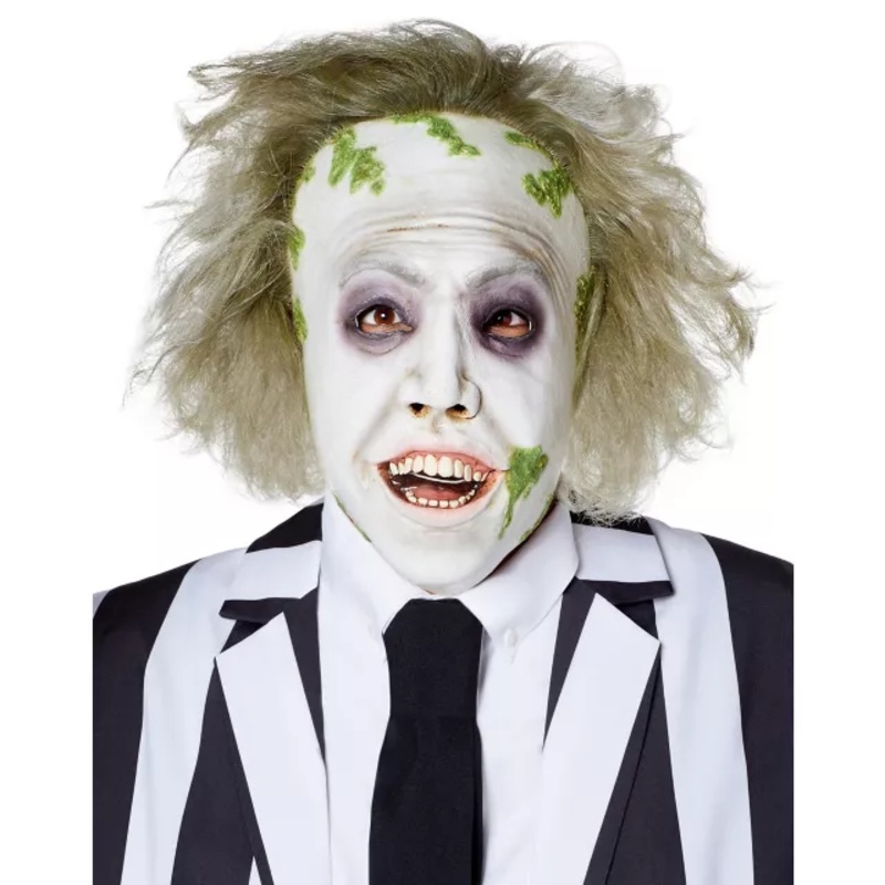 Beetlejuice Half Mask GREEN ONE SIZE FITS MOST