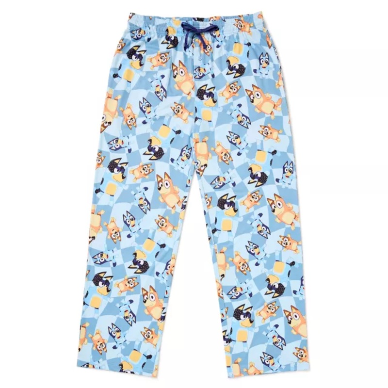 Bluey Checkered Lounge Pants BLUE ADULT SMALL
