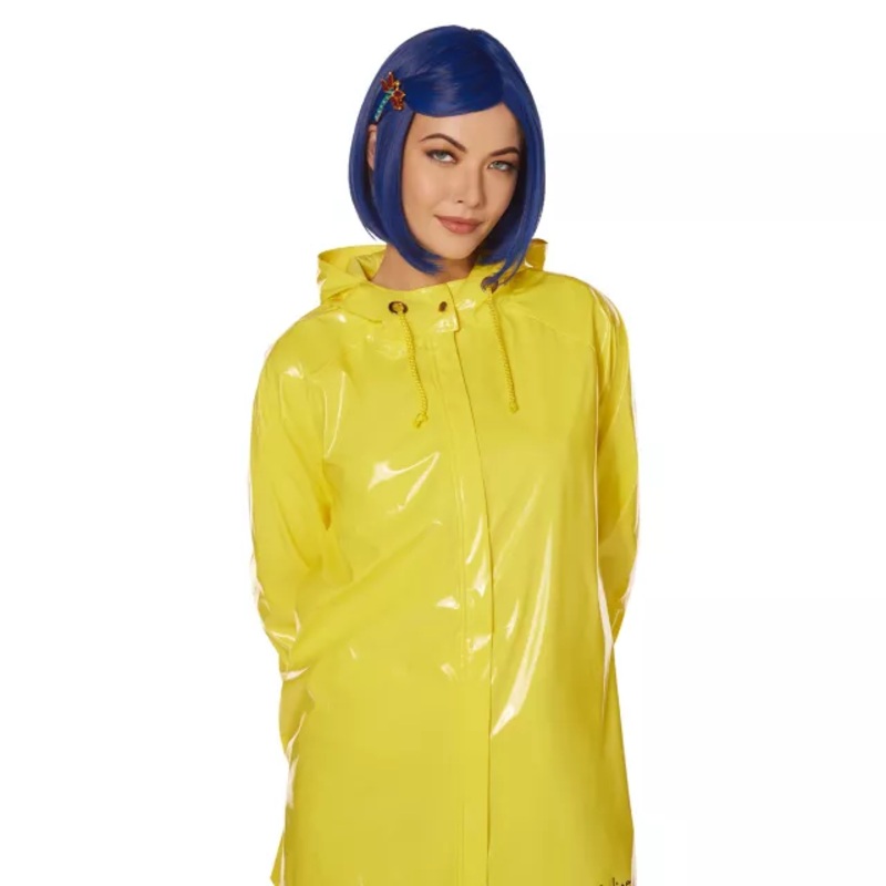 Coraline Wig with Dragonfly Clip BLUE ONE SIZE FITS MOST