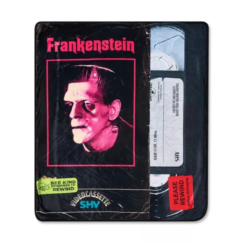 Frankenstein VHS Fleece Blanket - Universal Monsters BLACK / MULTI 60 IN X 50 IN