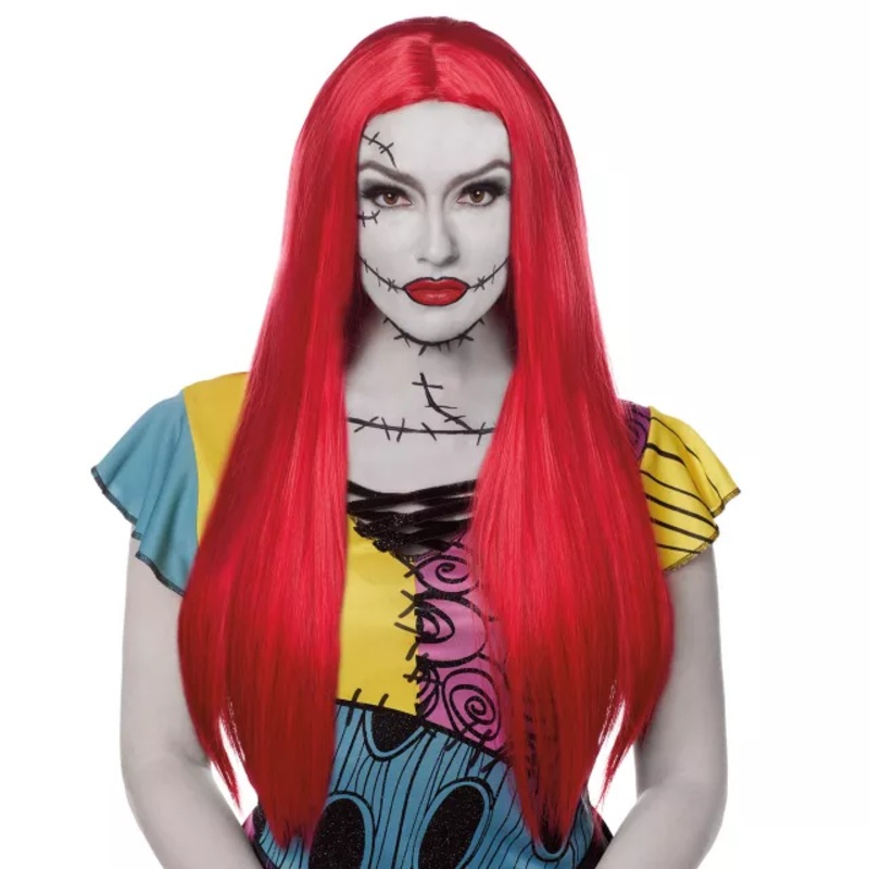 Heat Resistant Sally Wig - The Nightmare Before Christmas RED ONE SIZE FITS MOST