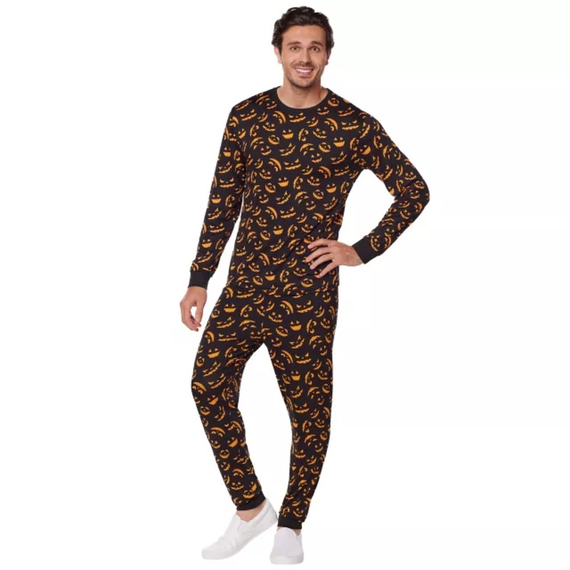 Jack-O'-Lantern Pajama Set MULTI-COLOR ADULT EX SMALL