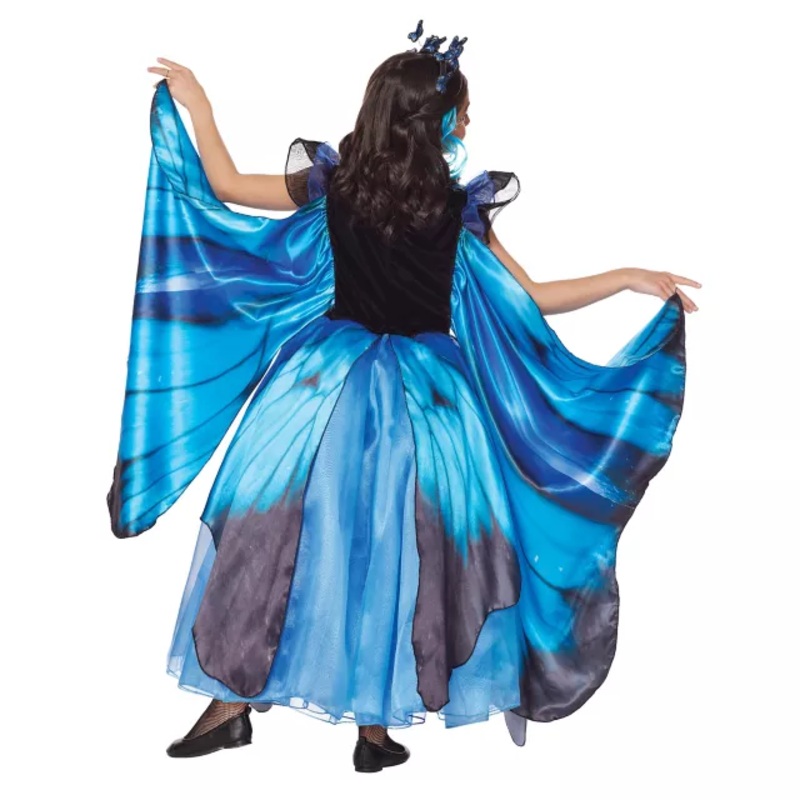 Kids Blue Butterfly Dress Costume - The Signature Collection BLUE CHILD SMALL