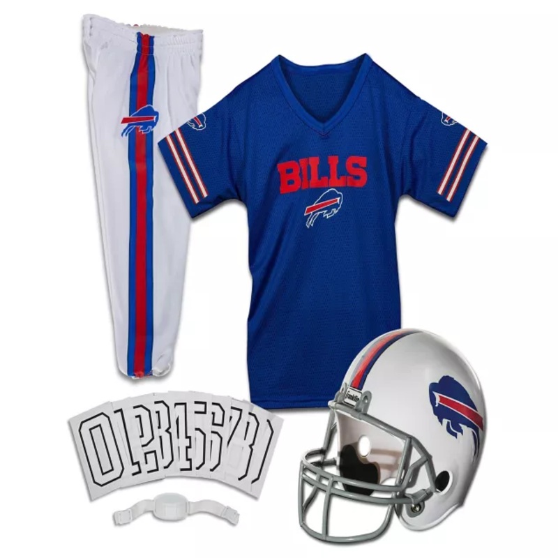 Kids Buffalo Bills NFL Deluxe Uniform Costume - Franklin Sports RED / BLUE YOUTH SMALL