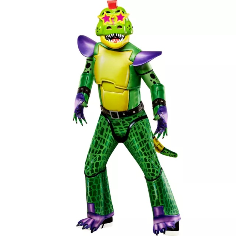 Kids Glamrock Montgomery Gator Costume - Five Nights at Freddy's GREEN CHILD SMALL