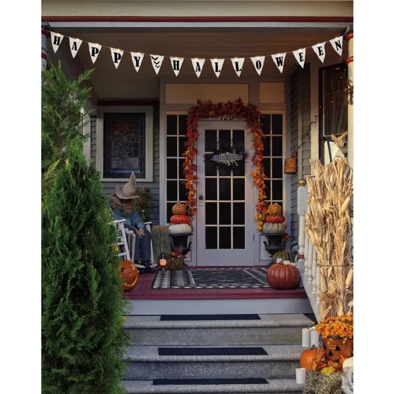 Light-Up Happy Halloween Banner  No Size