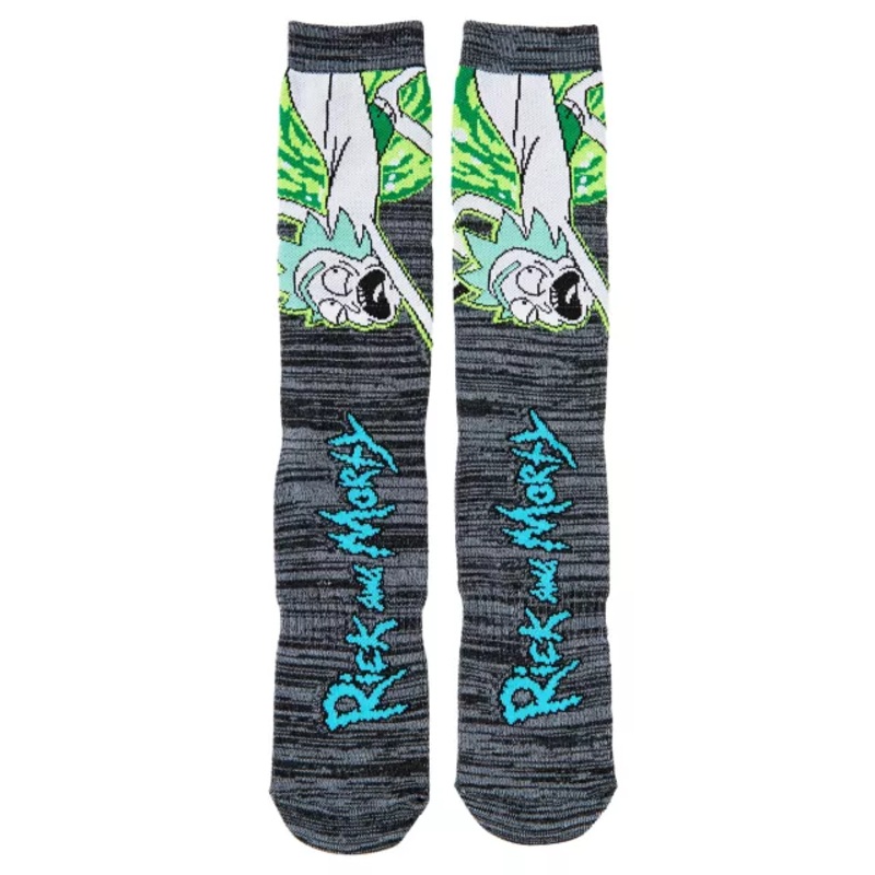 Rick and Morty Portal Crew Socks GREEN ONE SIZE FITS MOST