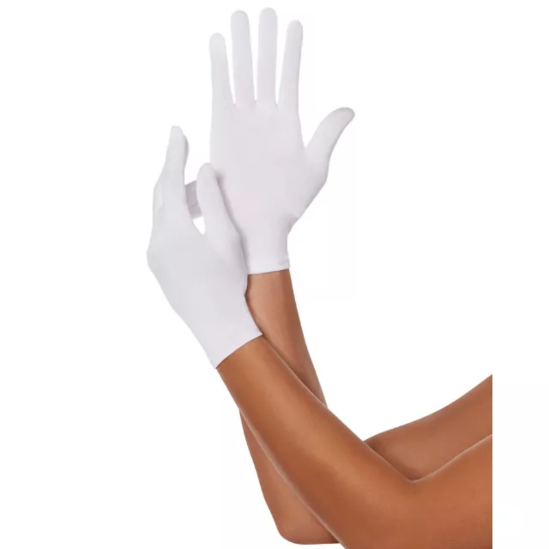 Short White Gloves WHITE ONE SIZE FITS MOST