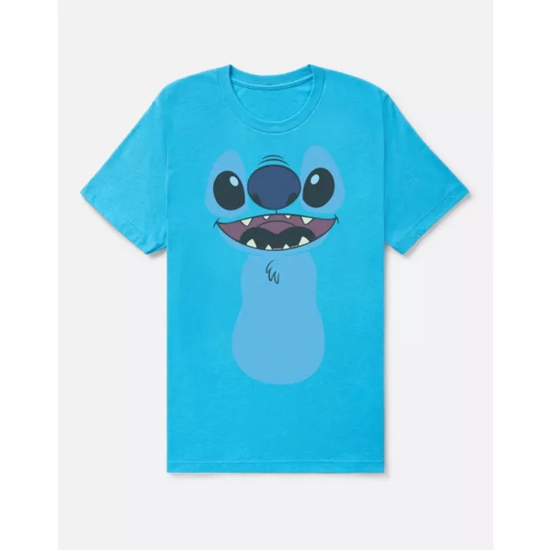 Stitch Face T Shirt - Lilo & Stitch TURQUOISE ADULT MEDIUM