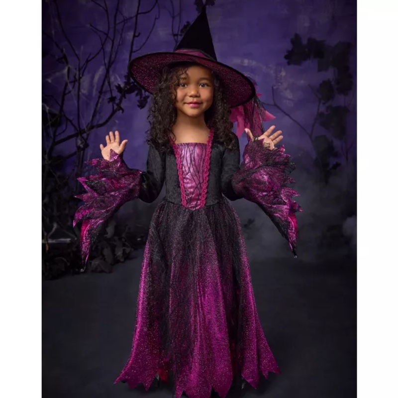 Toddler Shimmer Witch Costume BLACK AND PINK 2T