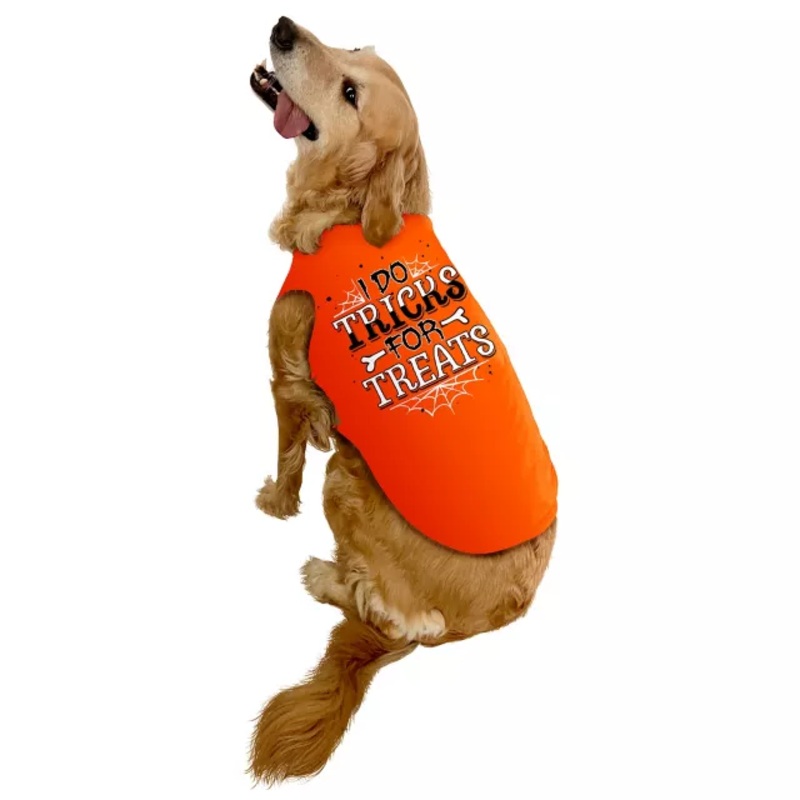 Tricks for Treats Pet Costume ORANGE PET SMALL