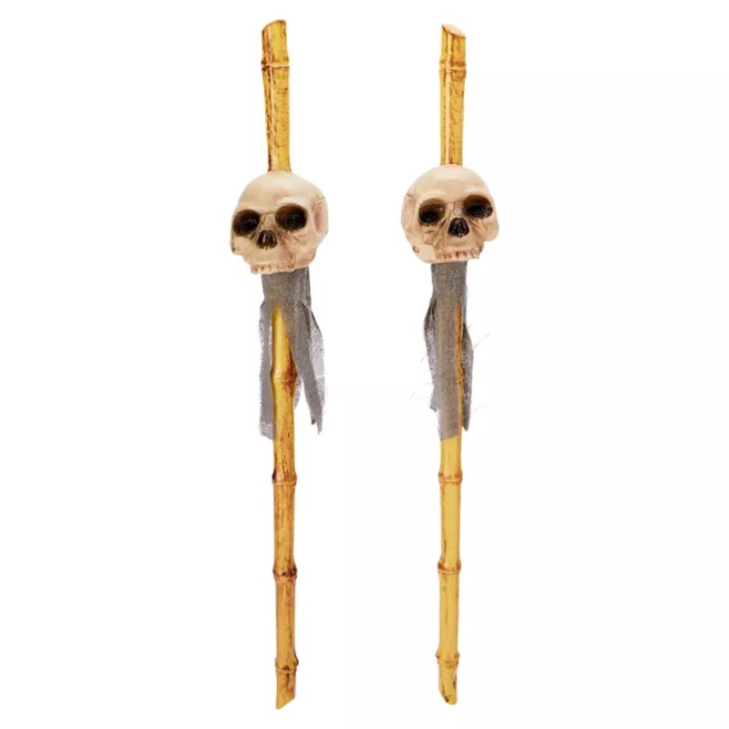 30 Inch Skull Bamboo Stakes