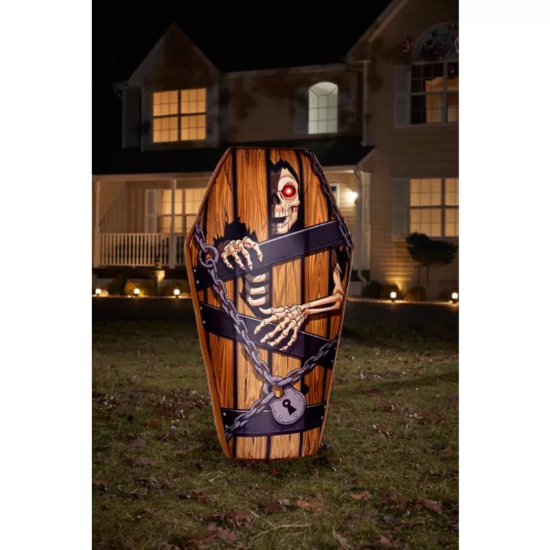 5.7 Ft Light-Up Coffin Inflatable Decoration