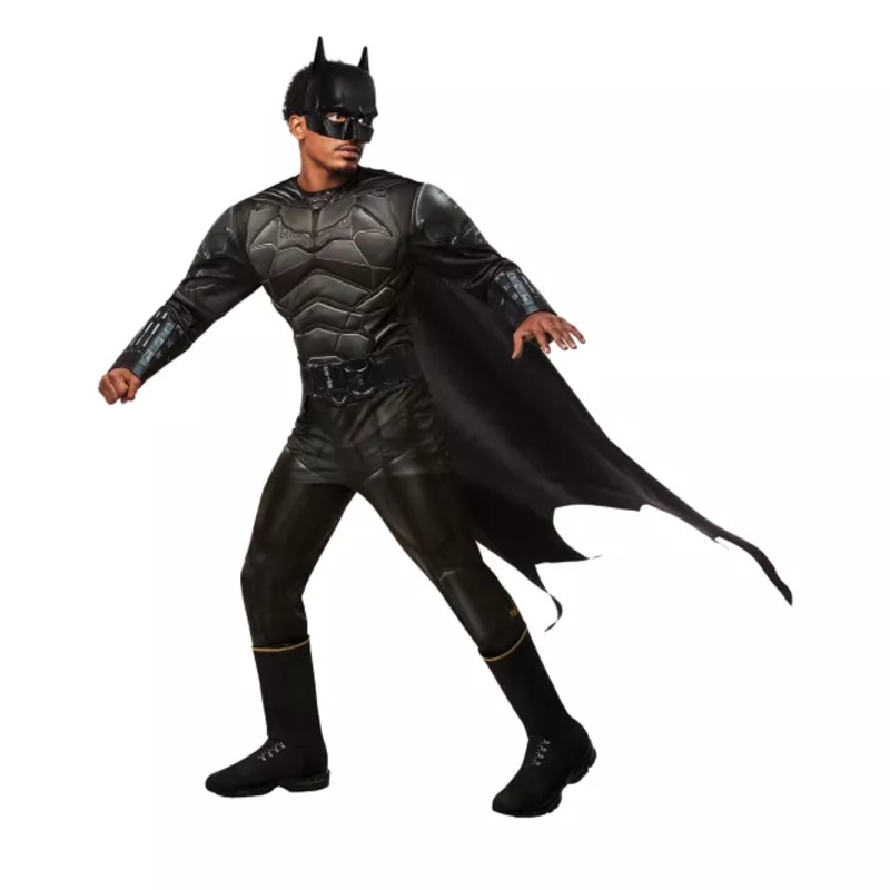Adult Batman Costume Deluxe - The Batman BLACK ONE SIZE FITS MOST