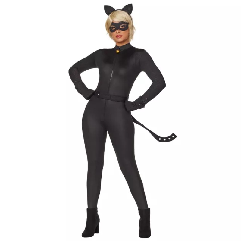 Adult Cat Noir Costume - Miraculous Ladybug BLACK ADULT SMALL