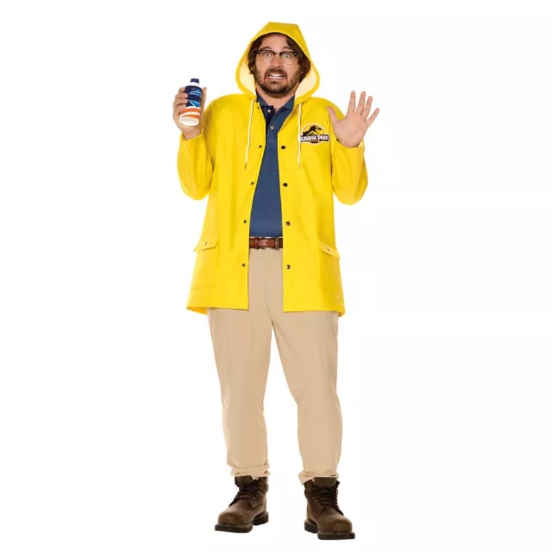 Adult Dennis Nedry Costume - Jurassic Park YELLOW ADULT SMALL