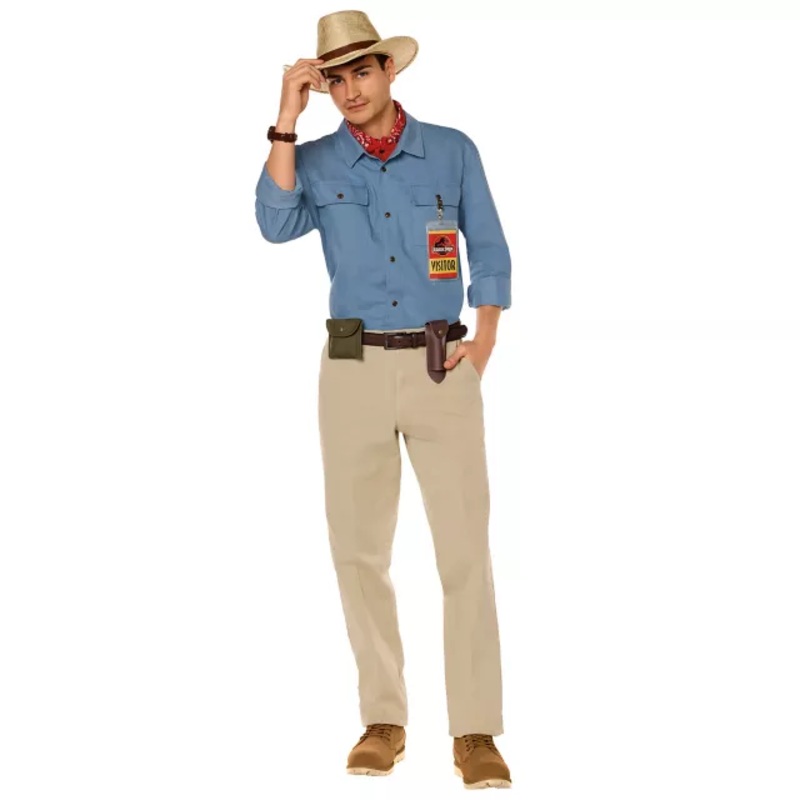 Adult Dr. Grant Costume - Jurassic Park BEIGE ADULT SMALL
