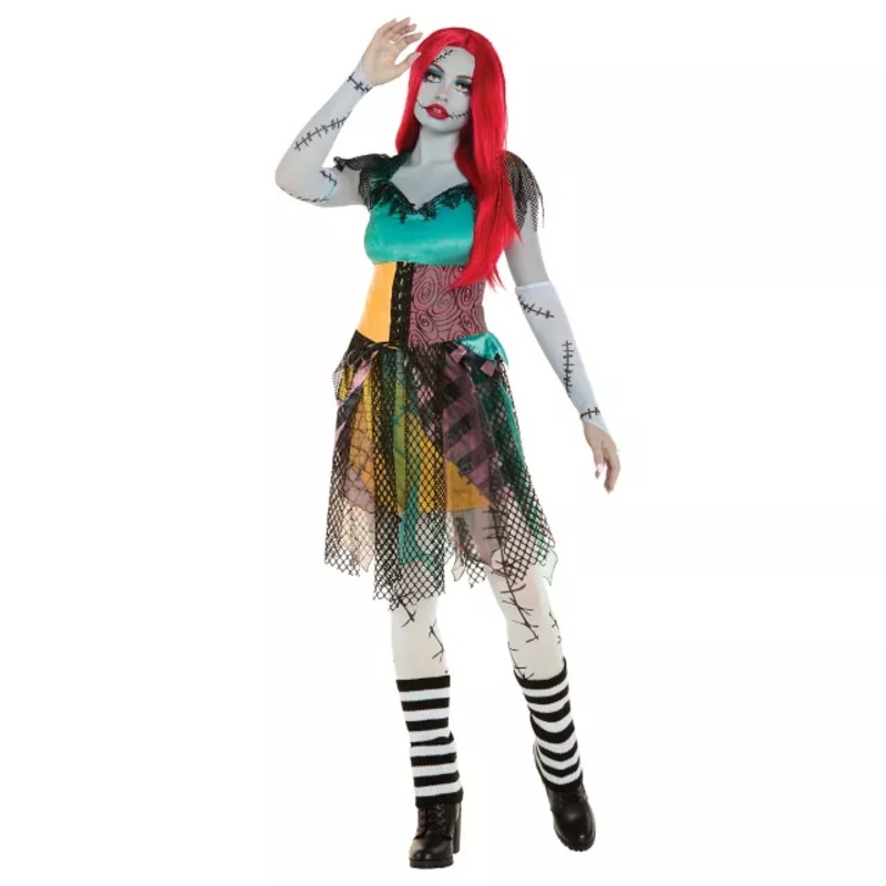 Adult Sally The Nightmare Before Christmas Costume - The Signature Collection MULTI-COLOR ADULT SMALL