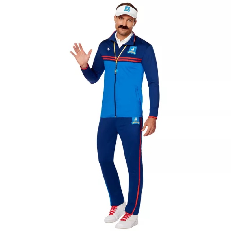 Adult Ted Lasso Track Suit Costume BLUE ADULT SMALL