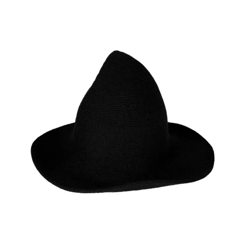 Black Vintage Witch Hat BLACK ONE SIZE FITS MOST
