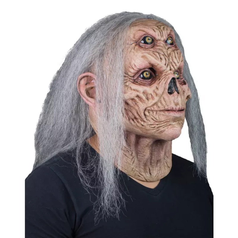 Evil Witch Four Eyes Full Mask NUDE ONE SIZE FITS MOST