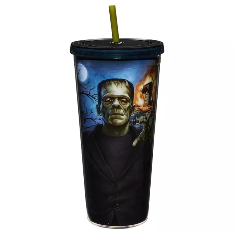 Frankenstein Cup with Straw 22 oz. - Universal Monsters MULTI-COLOR 22 OUNCE