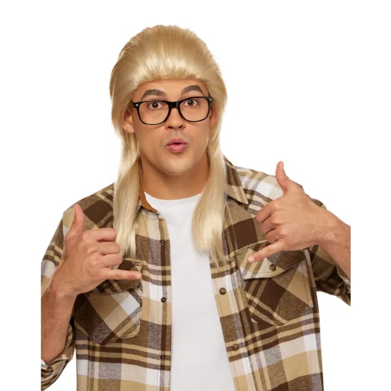 Funny Guy Mullet Wig BLONDE ONE SIZE FITS MOST