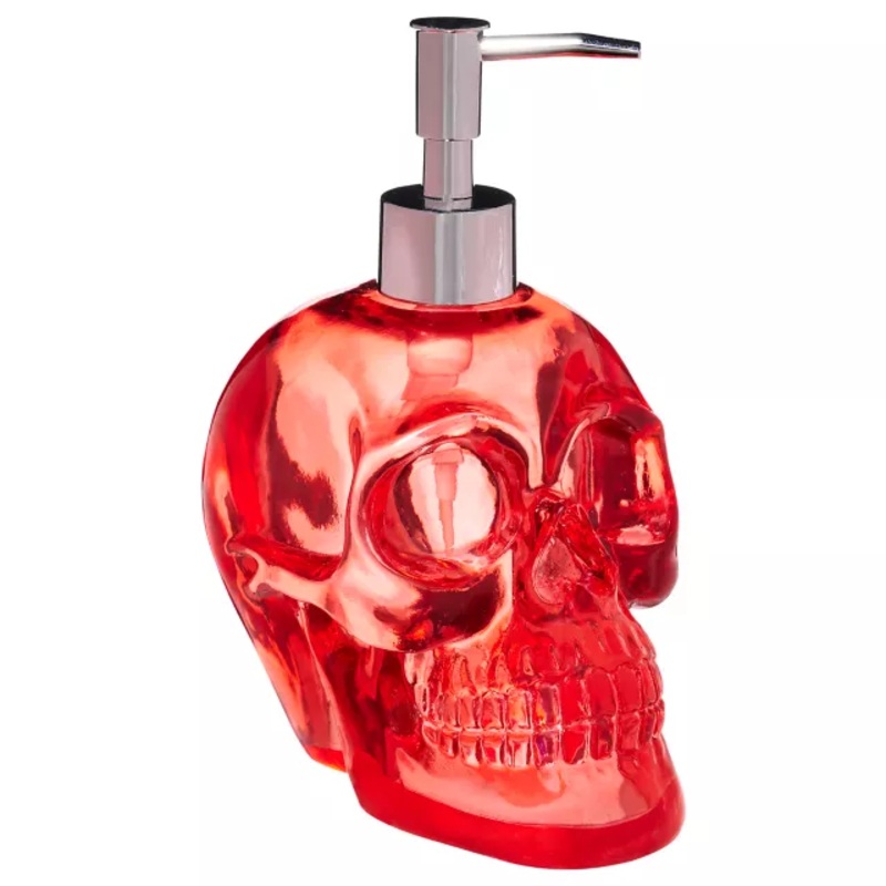 Gothic Skull Soap Dispenser RED