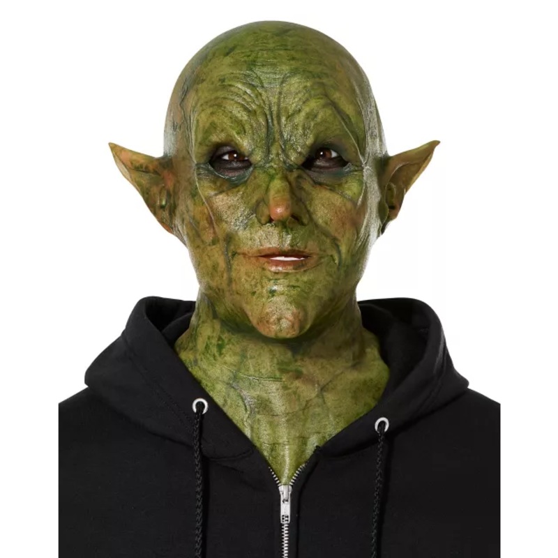 Hyper Realistic Tek'Zik Goblin Mask BLACK AND GREEN ONE SIZE FITS MOST