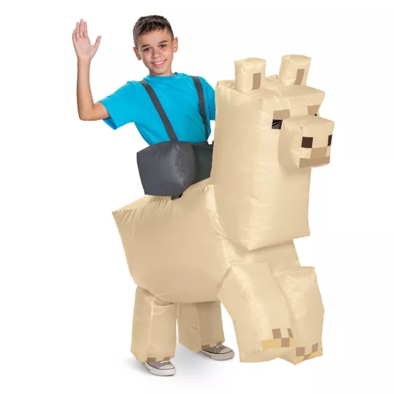 Inflatable Llama Costume - Minecraft BEIGE CHILD ONE SIZE