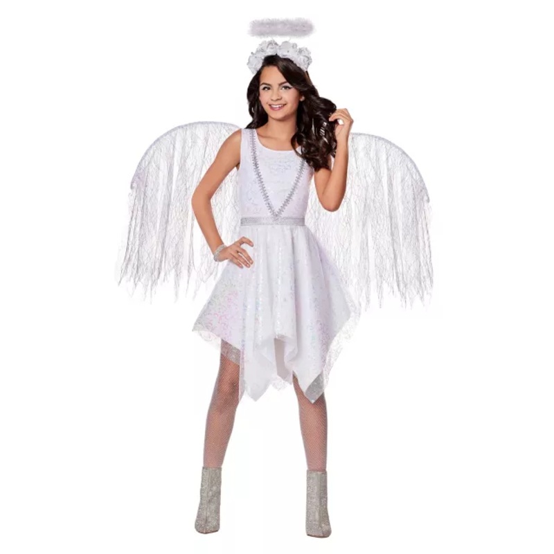 Kids Angelic Beauty Costume Deluxe WHITE CHILD SMALL