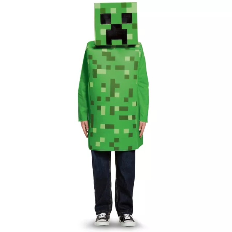 Kids Creeper Costume - Minecraft GREEN CHILD SMALL